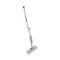 Labor Day Sale! Save $30 off $199! | Boardwalk BWKBWMS16MFM 5 in. x 18 in. Blue Microfiber Head and 59 in. Gray Aluminum/Polypropylene Handle Bucketless Microfiber Mop System (1-Kit) image number 0