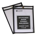 Sheet Protectors | C-Line 46058 Super Heavy-Duty Top Load 5 in. x 8 in. Insert Stitched Shop Ticket Holders - Clear Front, Black Border (25/Box) image number 2