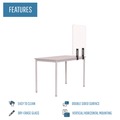 Office Furniture Accessories | MasterVision GL2001393 Protector Series 35.4 in. x 0.16 in. x 35.4 in. Frameless Glass Desktop Divider - Clear/Aluminum (1/Carton) image number 3