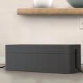 Office Cable Management | Durable 503037 CAVOLINE 16 in. x 6.1 in. x 5.5 in. Cable Management Box - Large, Charcoal image number 5