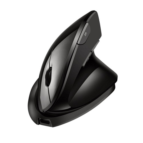 Office Electronics & Batteries | Adesso IMOUSE V30 iMouse V30 2.4 GHz/30 ft Wireless Range USB Right Hand Use TAA Adjustable Vertical Ergonomic Mouse - Black image number 0