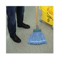 Mops | Boardwalk BWKMWTMBCT Microfiber Looped-End Wet Mop Head - Medium, Blue (12/Carton) image number 7