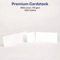 Office Jansan | Avery 16154 8.5 in. x 11 in. 65 lbs. Cover Weight 97 Bright Printable Tickets w/Tear-Away Stubs - White (200/Pack) image number 4