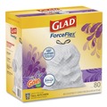 Cleaning & Janitorial Supplies | Glad 78902 ForceFlex 24 in. x 27.38 in. 13 Gallon Kitchen Drawstring Trash Bags - Gain Lavender Scent/White (240/Carton) image number 1