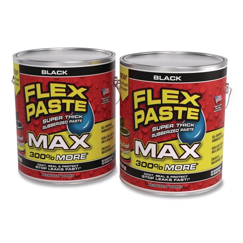Adhesives & Glues | Flex Seal Products PFSMAXBLK01 12 lb Flex Paste Super Thick Rubberized Paste Max - Dries Black (2/Carton) image number 0