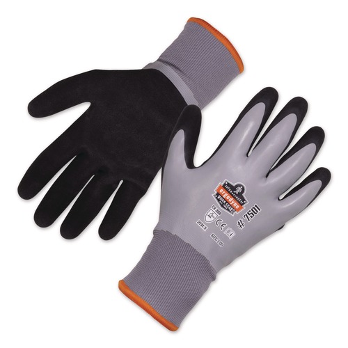 Work Gloves | Ergodyne 17636 ProFlex 7501 Coated Waterproof Winter Gloves - 2X-Large Gray (1-Pair) image number 0