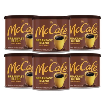 McCafe 30 oz Ground Coffee - Breakfast Blend (6/Carton)