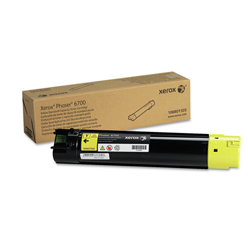  | Xerox 106R01505 5000 Page Yield Standard Capacity Toner Cartridge for Phaser 6700 - Yellow image number 0