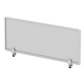 Office Jansan | Alera ALEPP4718 47 in. x 0.5 in. x 18 in. Polycarbonate Privacy Panel - Silver/Clear image number 1