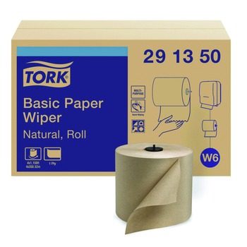 Tork 4 Rolls/Carton 1-Ply 7.68 in. x 1150 ft. Basic Paper Wiper - Natural