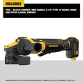Dewalt DCG416B 20V MAX Brushless Lithium-Ion 4-1/2 in. - 5 in. Cordless Paddle Switch Angle Grinder with FLEXVOLT ADVANTAGE (Tool Only) image number 1