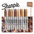 Permanent Markers | Sharpie 2154107 Fine Bullet Tip Permanent Marker - Assorted Portrait Colors (12/Pack) image number 0