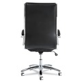 Labor Day Sale! Save $30 off $199! | Alera ALENR4119 Neratoli Series 17.32 in. to 21.25 in. Seat Height 275 lbs. Capacity High-Back Slim Profile Faux Leather Chair - Black Seat/Back, Chrome image number 4