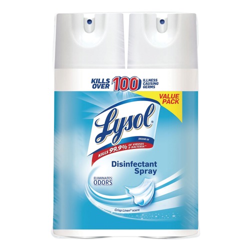 Cleaning & Janitorial Supplies | LYSOL Brand 19200-89946 12.5 oz. Aerosol Disinfectant Spray - Crisp Linen (6/Carton) image number 0