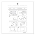 White Boards | U Brands 3967U00-01 35 x 23 Floating Glass Dry Erase Undated One Month Calendar - White image number 5