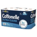 Cleaning Cloths | Cottonelle 55480 Ultra CleanCare 1-Ply Septic Safe Strong Bath Tissue Toilet Paper - White (4/Carton) image number 2