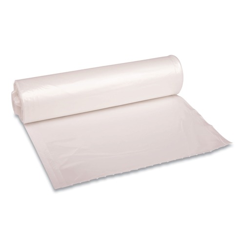 Just Launched | Boardwalk BWK530 33 in. x 39 in. 33 gal. 1.1 mil. Recycled Low-Density Polyethylene Can Liners - Clear (10 Bags/Roll, 10 Rolls/Carton) image number 0