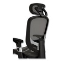 Office Chairs | Alera ALEMV41BME48 17.24 in. to 20.98 in. Seat Height Supports Up to 275 lbs. Minerva Ergonomic Mesh Swivel Task Chair - Gray Seat/Back, Silver Base image number 1