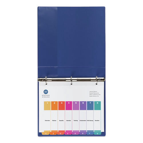 Office Jansan | Avery 11168 11 x 8.5 Customizable TOC Ready Uncollated Index Multicolor 8-Tab Dividers - White (24/Box) image number 0
