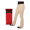 Trash & Waste Bins | Rubbermaid Commercial FGST7EPLRD 4 gal. Defenders Heavy-Duty Steel Step Can - Red image number 2