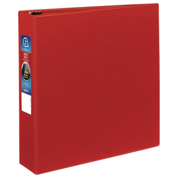 Avery 3 One Touch EZD Rings 2 in. Capacity 11 in. x 8.5 in. Heavy-Duty Non-View Binder with DuraHinge - Red