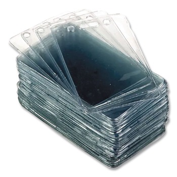 Advantus 2.68 in. x 4.38 in. Holder 2.38 in. x 3.63 in. Insert Vertical Proximity ID Badge Holders - Clear (50/Pack)