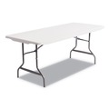 Office Jansan | Alera 65600 72 in. x 30 in. x 29 in. Square Edge Resin Rectangular Folding Table - Platinum image number 0