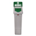 Bulk Savings Pricing 3 | Rubbermaid Commercial 2185051 Slim Jim Recycling Station Kit 1-Stream Compost 23 gal Plastic Green/Gray image number 0