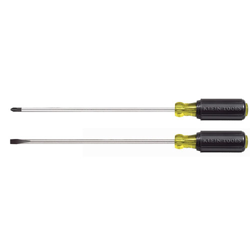 Screwdrivers | Klein Tools 85072 2-Piece Long Blade Slotted and Phillips Screwdriver Set image number 0