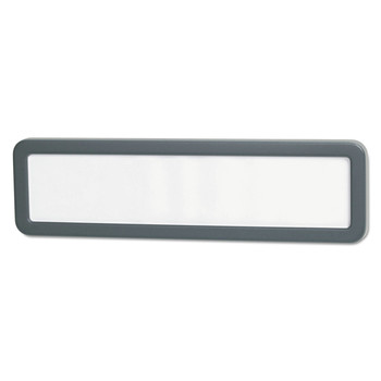 Universal UNV08223 Recycled 9 in. x 2-1/2 in. Cubicle Nameplate with Rounded Corners - Charcoal