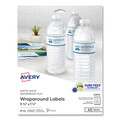 Office Jansan | Avery 22845 9.75 in. x 1.25 in. Water-Resistant Wraparound Labels with Sure Feed - White (40/Pack) image number 0