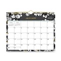 Bulk Savings Pricing 2 | Blue Sky 116052 11 in. x 8.75 in. 12-Month (Jan-Dec 2026) Baccara Dark Wall Calendar - White/Black/Gold Sheets image number 1