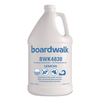 Boardwalk 105G-P-000I004M-22-21430 1 Gallon Odor Eliminator Enzyme Plus Concentrate - Lemon (4/Carton)