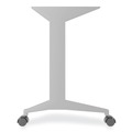 Office Desks & Workstations | Alera 26116 Modern Teacher Series 60 in. x 24 in. x 28.75 in. Left-Side Pedestal: Box/Box/File Pedestal Desk - Charcoal Woodgrain/Gray image number 5