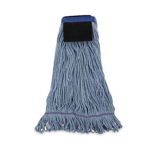 Mops | Boardwalk BWK903BL Loop-End Cotton with Scrub Pad Mop Head - Large (12/Carton) image number 0