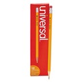 Universal UNV55400 HB (#2), Woodcase Pencil - Black Lead/Yellow Barrel (1-Dozen) image number 3