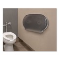 Toilet Paper Dispensers | GEN PH62410ESD 19.5 in. x 5.5 in. x 11.25 in. Twin Tissue Dispenser - Transparent (1/Carton) image number 3