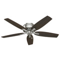 Ceiling Fans | Hunter 53315 52 in. Newsome Brushed Nickel Ceiling Fan with Light image number 1