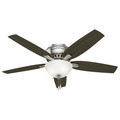 Ceiling Fans | Hunter 53315 52 in. Newsome Brushed Nickel Ceiling Fan with Light image number 2