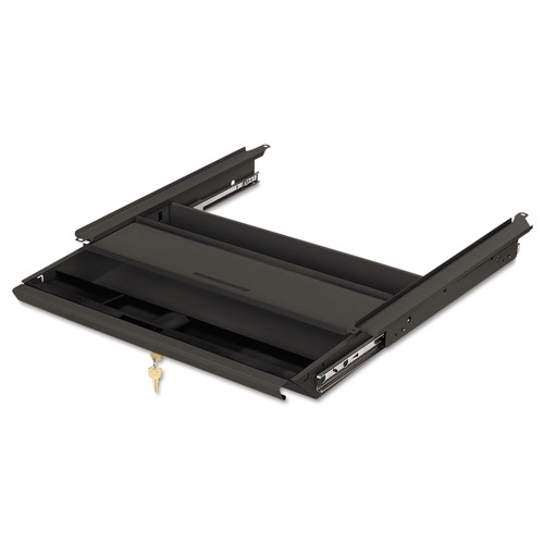 Office Filing Cabinets & Shelves | HON HD2.S 19 in. W x 14.75 in. D x 3 in. H Metal Stationmaster Center Drawer Use with 38000 Series - Charcoal image number 0