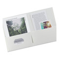 Office Jansan | Avery 47991 11 in. x 8.5 in. 40 Sheet Capacity 2-Pocket Folder - White (25/Box) image number 2