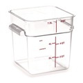 Bulk Savings Pricing 3 | Carlisle 1195307 8.75 in. x 8.75 in. x 9 in. 8 qt. Squares Polycarbonate Food Storage Container - Clear image number 2