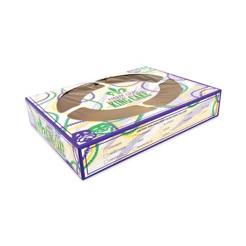 SCT 19 x 14 x 3.5 Mardi Gras King Cake Window Boxes - Green/Purple/White (50/Carton)