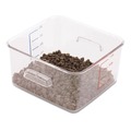 Containers | Rubbermaid Commercial FG630200CLR SpaceSaver 8.8 in. x 8.75 in. x 2.7 in. 2 qt. Plastic Square Containers - Clear image number 3