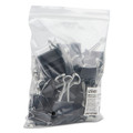 Universal UNV10210VP Binder Clips in Zip-Seal Bag - Medium, Black/Silver (36/Pack) image number 3