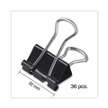 Customer Appreciation Sale - Save up to $60 off | Universal UNV10210VP Binder Clips in Zip-Seal Bag - Medium, Black/Silver (36/Pack) image number 3