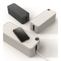 Office Cable Management | Durable 503037 CAVOLINE 16 in. x 6.1 in. x 5.5 in. Cable Management Box - Large, Charcoal image number 4