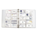  | C-Line 61117 Tabbed Business Card Binder Pages, For 2 X 3.5 Cards, Clear, 20 Cards/sheet, 5 Sheets/pack image number 1