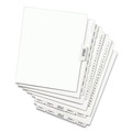 Office Jansan | Avery 01334 11 in. x 8.5 in. 25-Tab 101 to 125 Avery Style Preprinted Legal Exhibit Side Tab Index Dividers - White (1-Set) image number 1