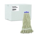 Mops | Boardwalk BWK824C 24 oz. Lie-Flat Cotton Fiber Mop Head - White (12/Carton) image number 0